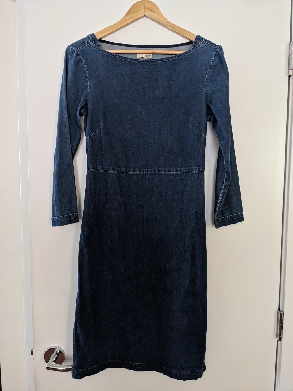 Wilfred Dark Indigo Long-Sleeve Denim Dress
